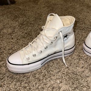 Platform white converse